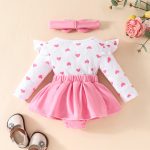 Baby Girl Sleeveless Lace Triangle Romper 0-1 Years Old Baby Flower Bowknot Bodysuit Dress Headband