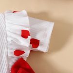 Baby Short sleeve dress for toddler girl heart bow skirt spring and autumn sweet skirt