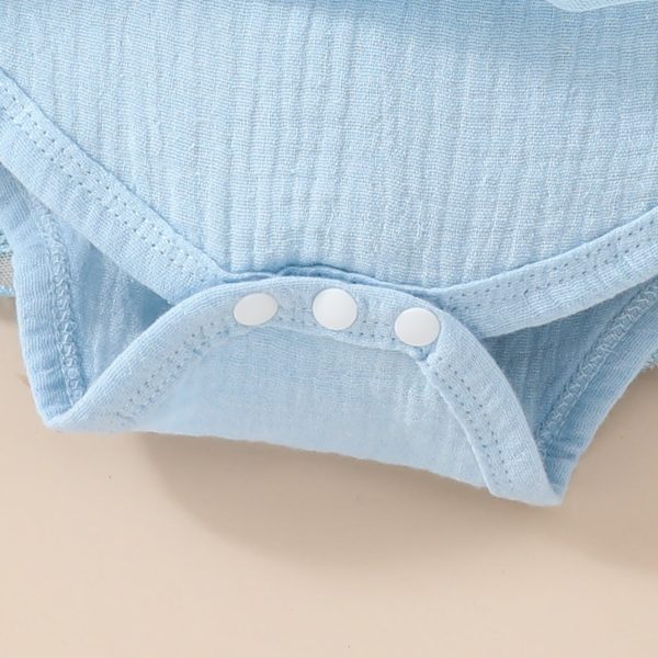 Baby Girl Sweet Sleeveless Lace Triangle Romper Mesh Skirt Newborn Lace Flower Cover-up Dress