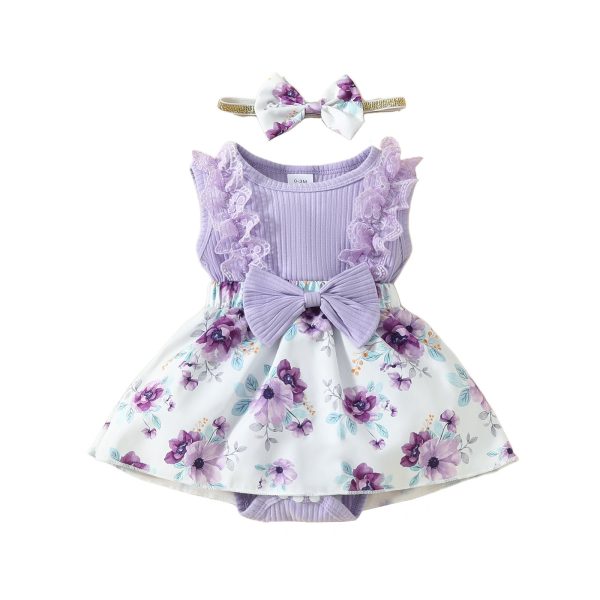 Baby lace big butterfly plaid vest jumpsuit baby girl sleeveless triangle romper dress