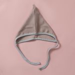 Detachable hood short-sleeved solid color triangle jumpsuit romper suit