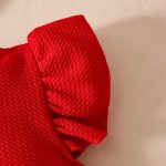 Baby Girl Sleeveless Ruffle Short Jacket Sleeveless Heart Dress Hairband Summer One-piece Dress Set