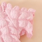 Fashion baby girl bubble fabric summer short-sleeved top + shorts + beret set sweet short clothing